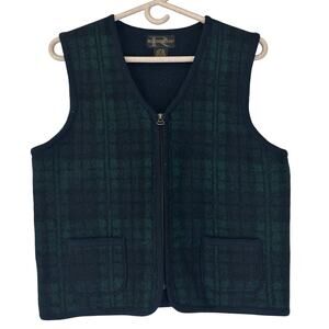Vintage Requirements plaid wool sweater vest pockets 90s Y2K academia preppy M